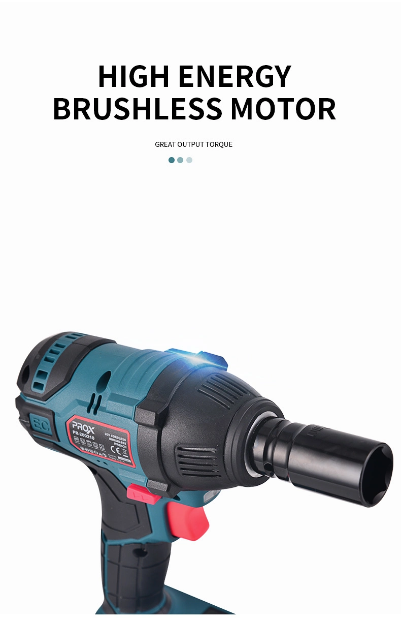 Prox 20V High Torque 280n. M 1/2" Brushless Cordless Impact Wrench Pr-200210