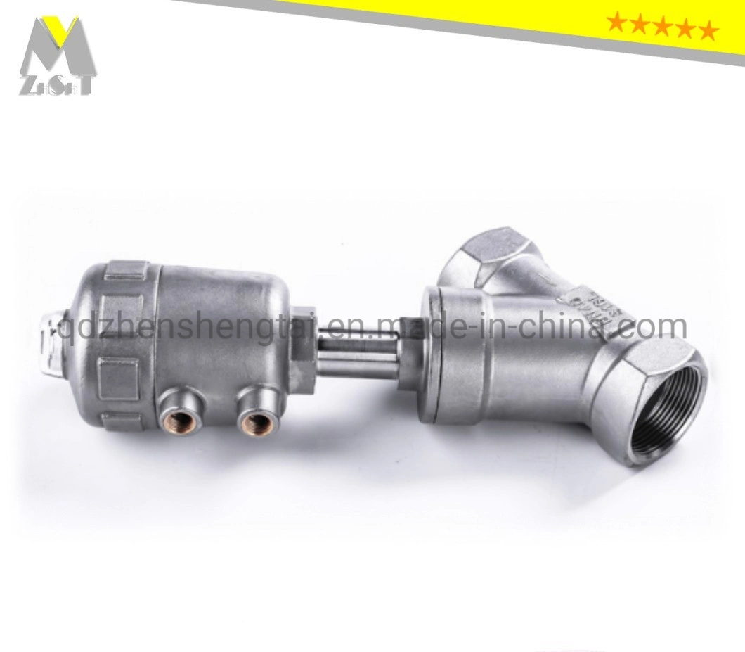 Stainless Steel Pneumatic Y-Type Threaded Normally Open/Normally Closed Steam Pneumatic Valve